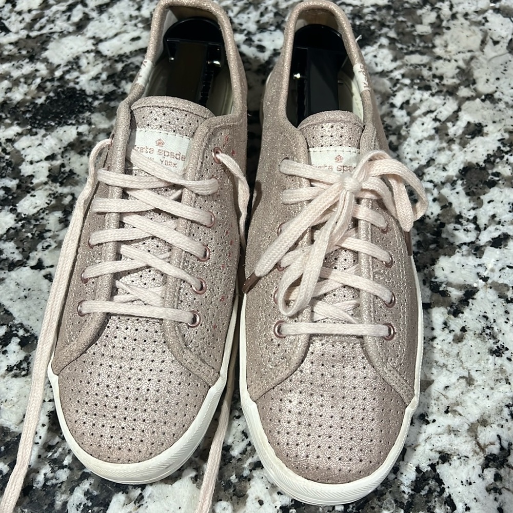 Size 7.5,shiny pink, Keds for Kate Spade